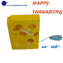 Children Wooden Cheese Threading Toys